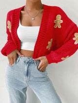Gingerbread Embroidered Cardigan Jacket image 3