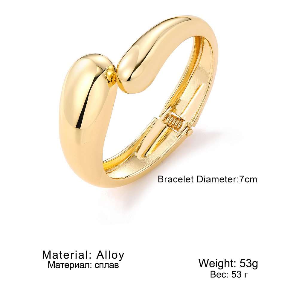 Thick Hinged Cuff Bangle Bracelet image 3