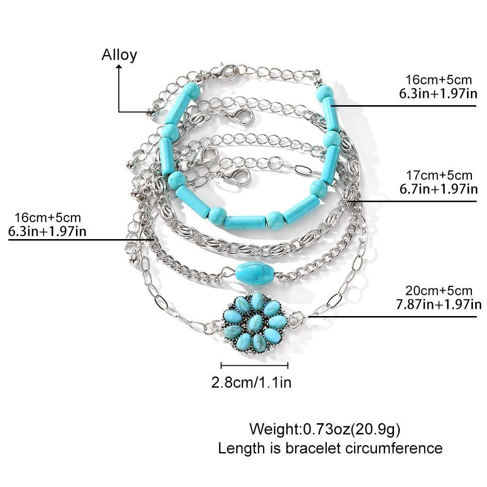 Bohemian Turquoise Bracelet Set image 3