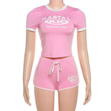 Short Sleeve Cropped Top &  Shorts Sets image 3