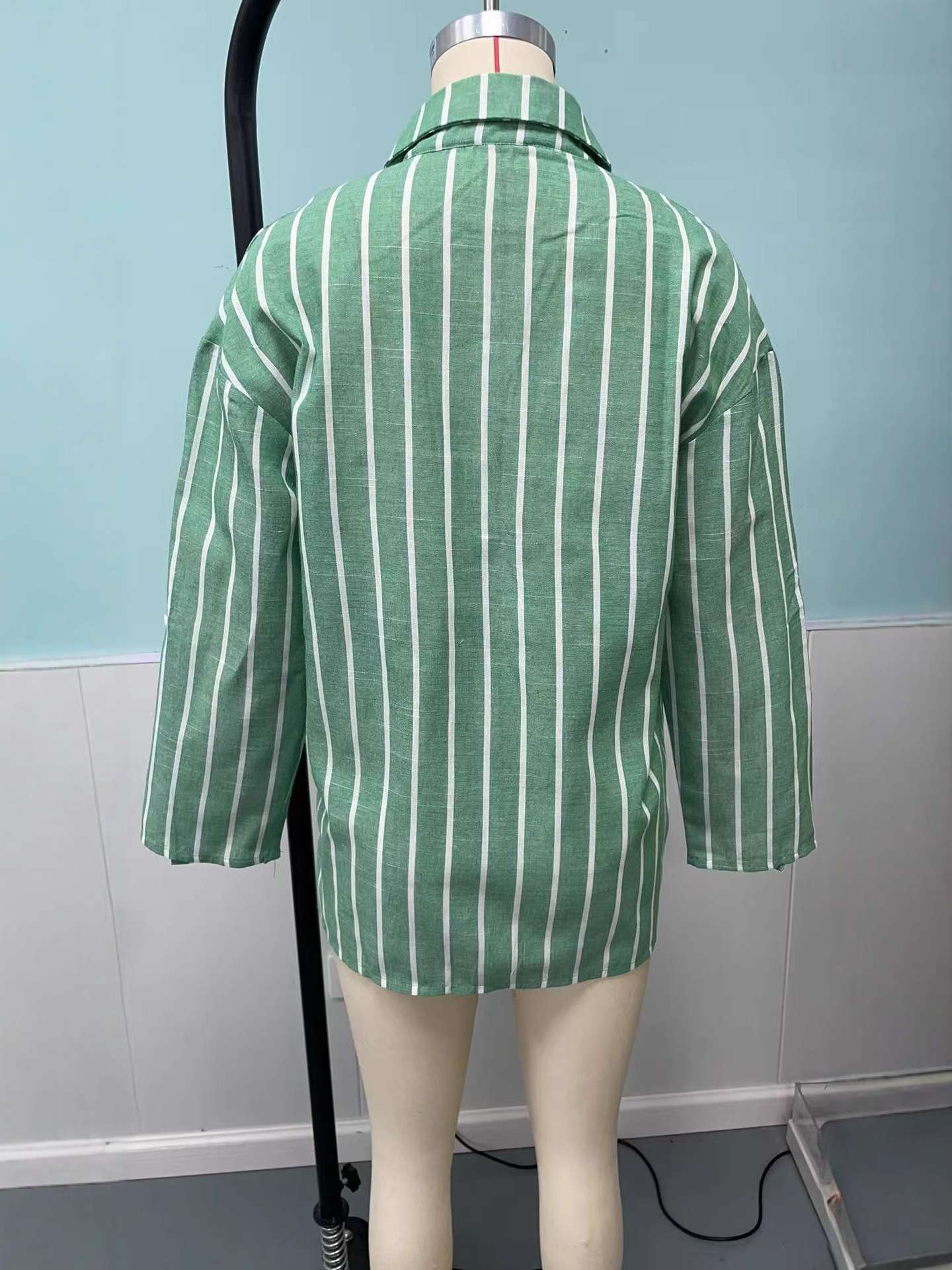Casual Vertical Striped Button-Down Shirt image 3