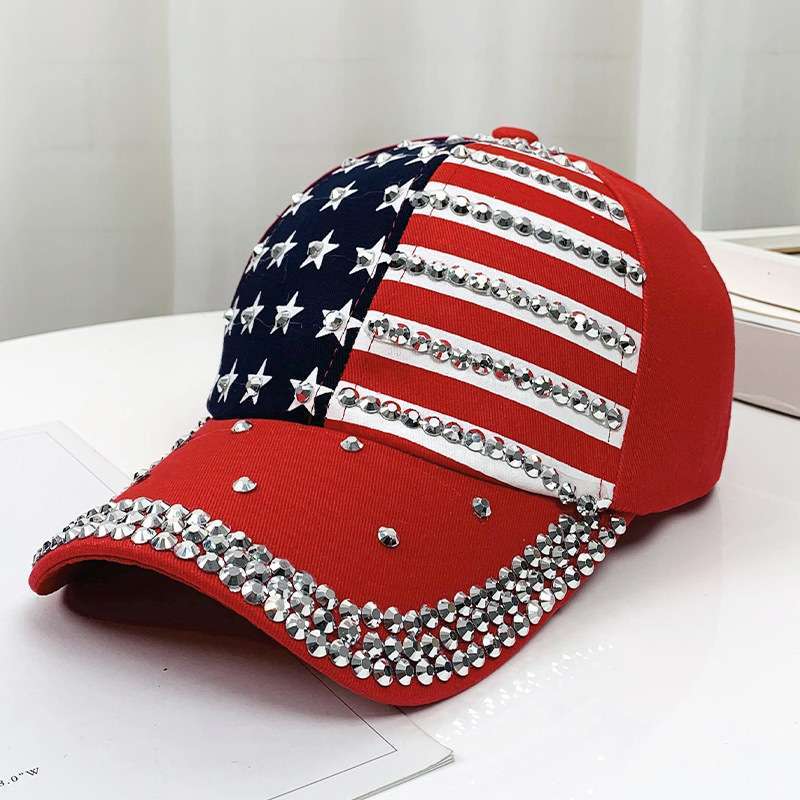 Patriotic American Flag Baseball Cap image 0