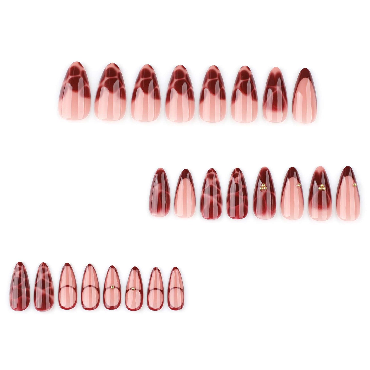 Marble Almond Nails image 1