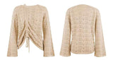 Casual Knitted Long Sleeve Hollow Out Sweater image 5
