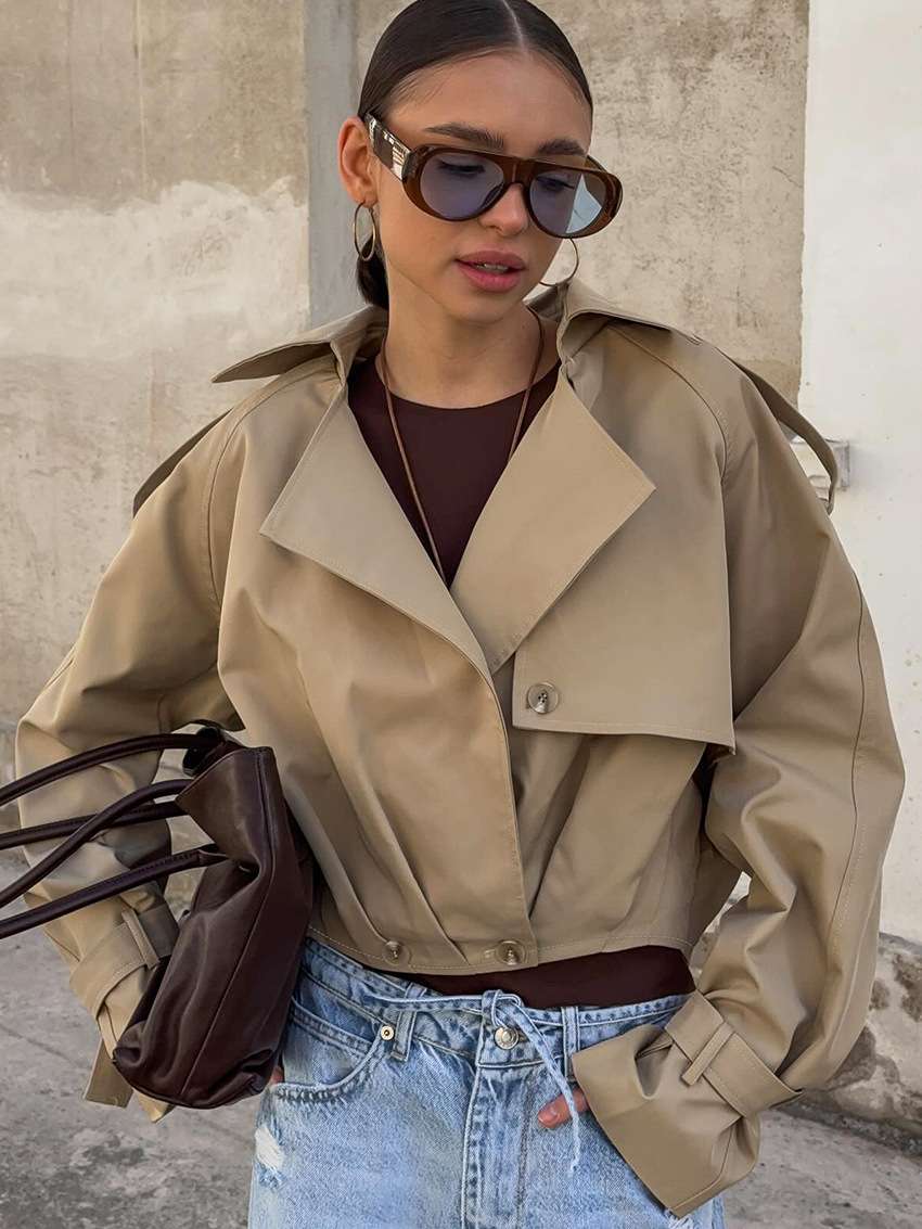 Cropped Double-Layer Jacket image 0