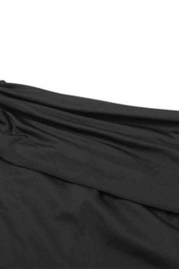 Sexy Low Rise  Drawstring Maxi Skirt Crop Top 2pcs Set image 8