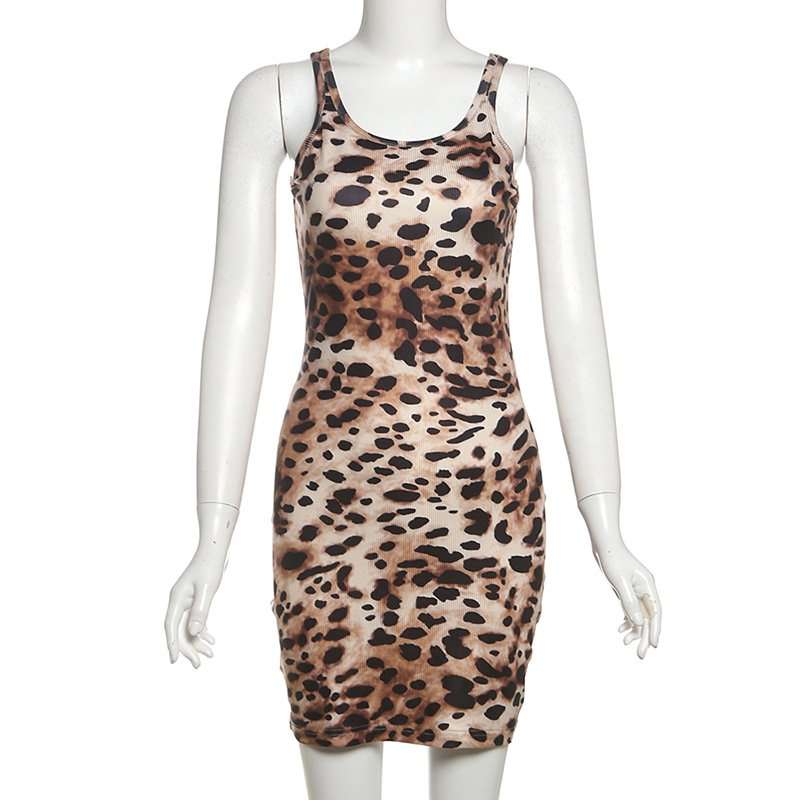 Leopard Print Bodycon Mini Dress image 2