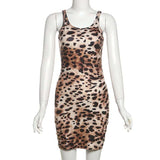 Leopard Print Bodycon Mini Dress image 2