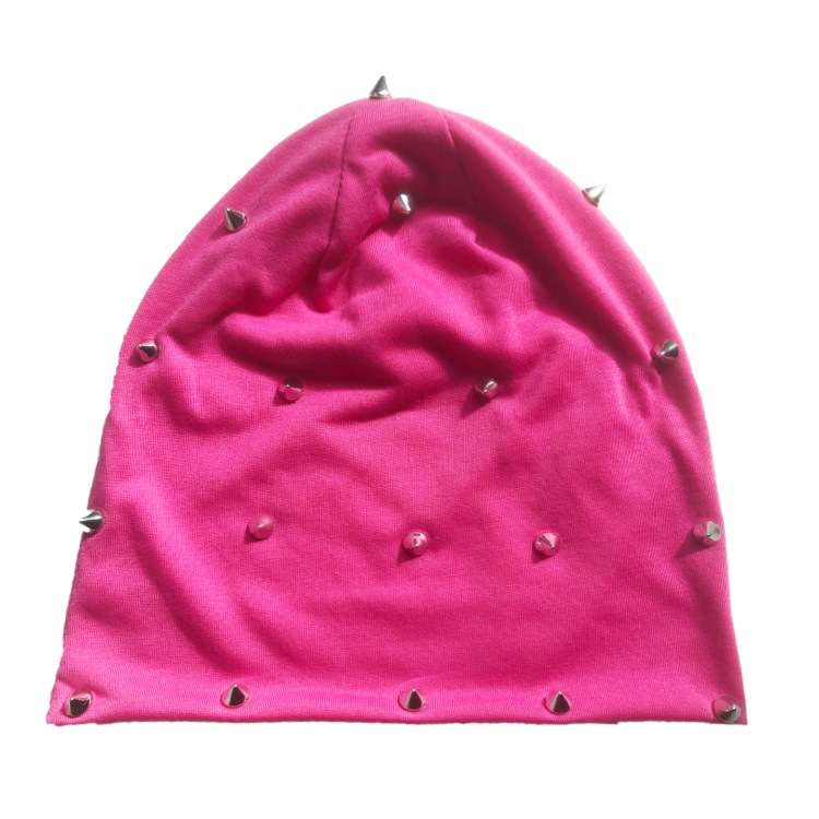 Warm Baggy Slouchy Beanie Hat - Free Size, Dark Pink image