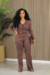 Long Sleeve Top and Pant Two Piece Set image 4