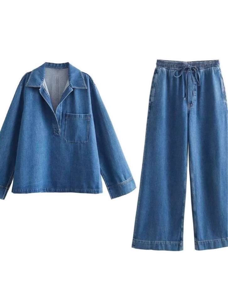 DENIM STYLE CO-ORD SET image 2