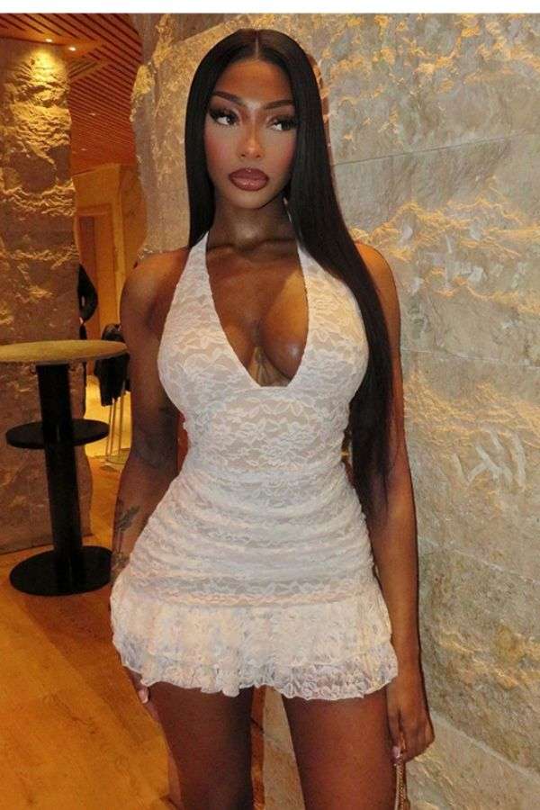 Bodycon Mini Dress - M, White image