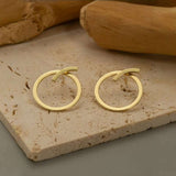 Elegant Golden Hoop Earrings image 3