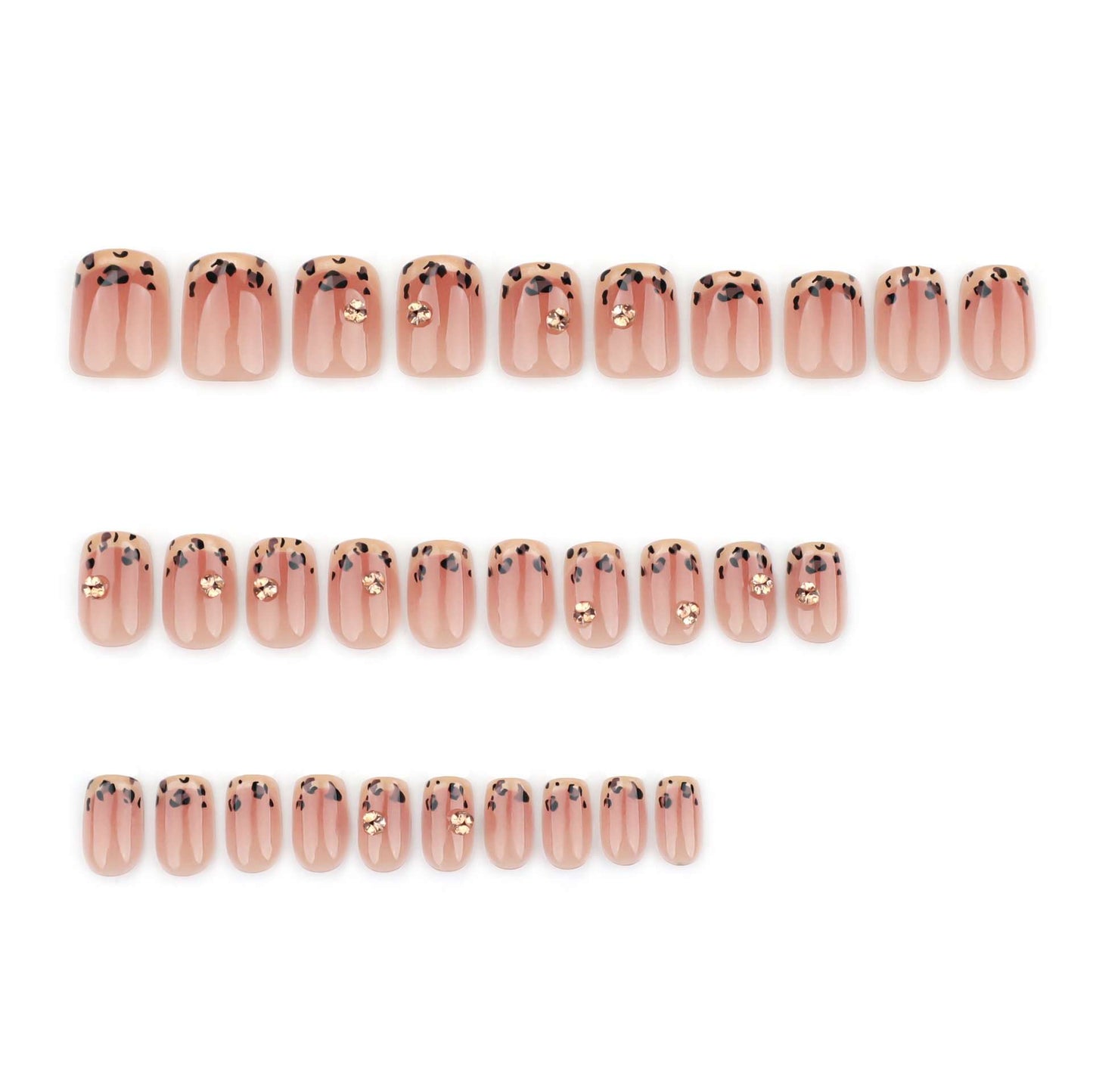 Leopard Print Gold-Tipped Nail Art Set image 2