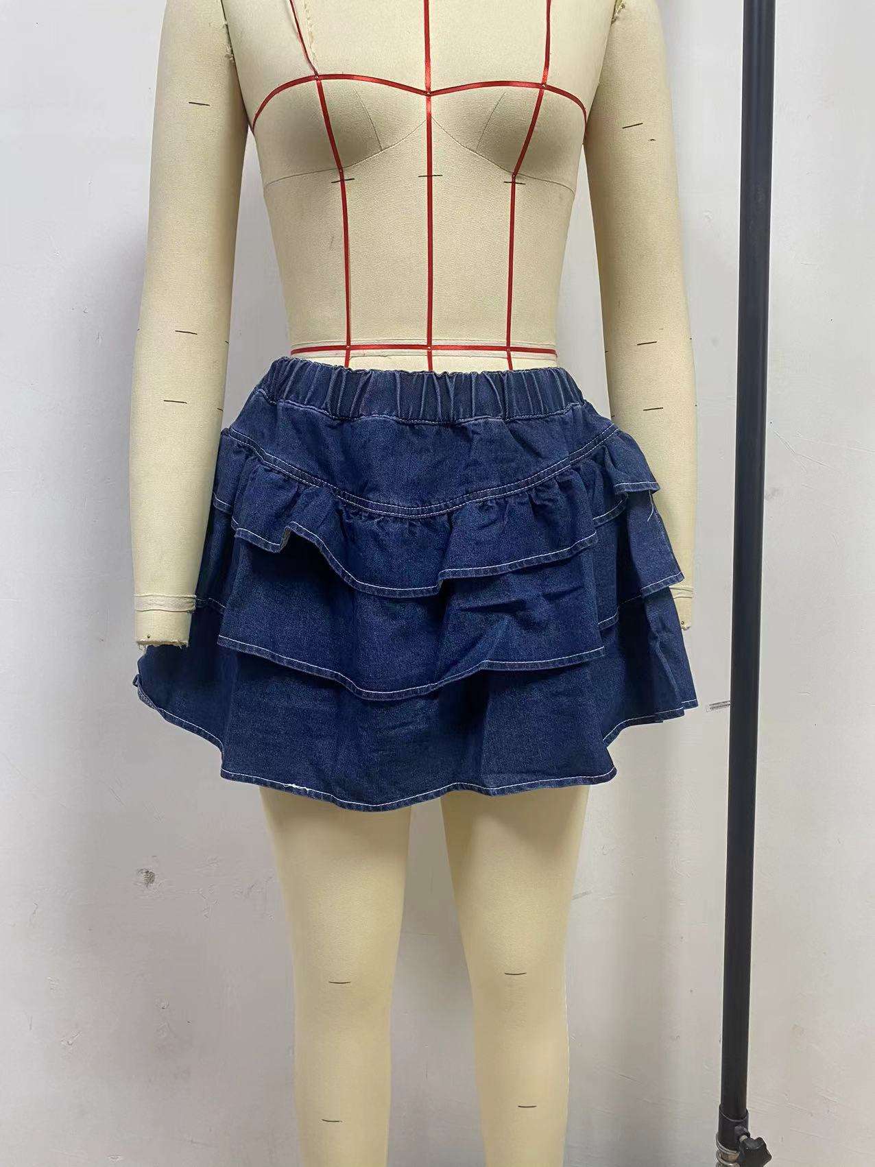 Tiered Ruffle Mini Skirt image 3