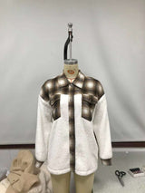 Trendy Plaid Sherpa Jacket image 6
