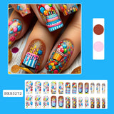 Colorful Birthday Celebration Nail Art Set image 1