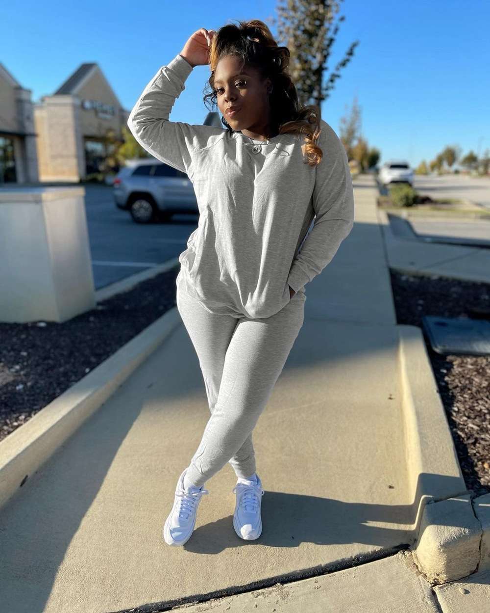 Cozy Luxe Lounge Set - L, Light Grey image