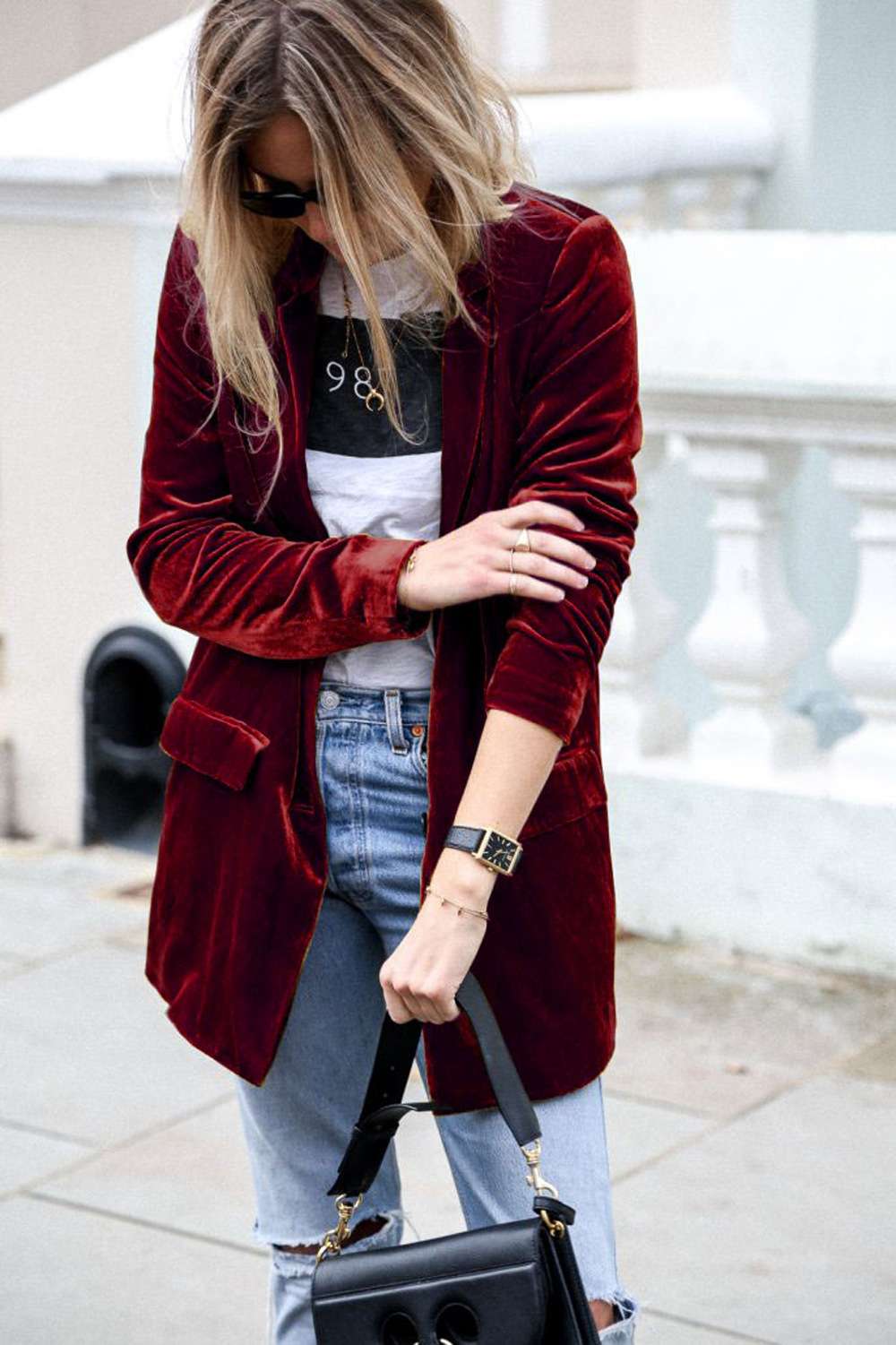 Luxurious Casual Blazer Jacket - L, Red image