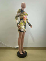 Colorful Abstract Bodycon Dress image 4