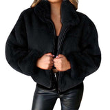 Fashion Short Coat Outerwear - M, Black image