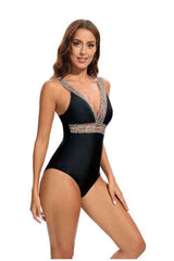 Sexy V-Neck Backless One Piece Bikini Swimwear image 3