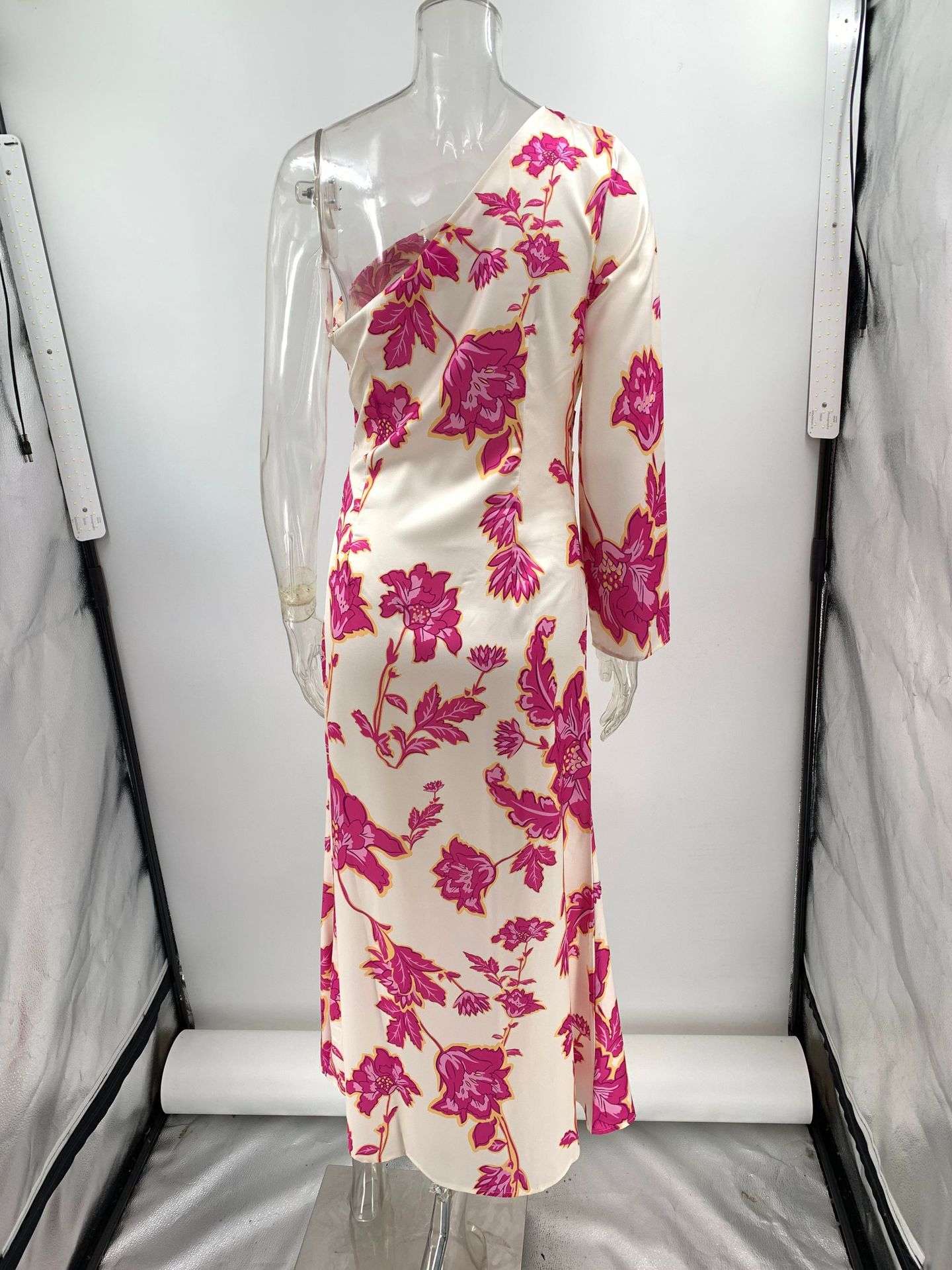 One-Shoulder Floral Maxi Dress image 2