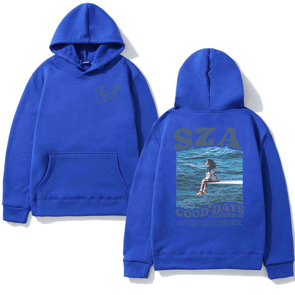 Good Days Pullover Sweatshirts Hoodie - XL, Blue image
