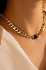 Chunky Chain Necklace with Pendant image 0