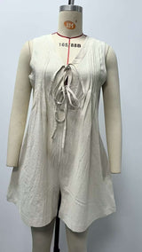 Stylish Tie-Front Sleeveless Romper image 6