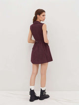 Plaid Sleeveless Button-Front Dress image 2