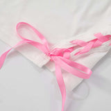 Crop Top Tank with Text & Side Ribbon Details image 4