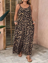 Leopard Print Sleeveless Jumpsuit image 3