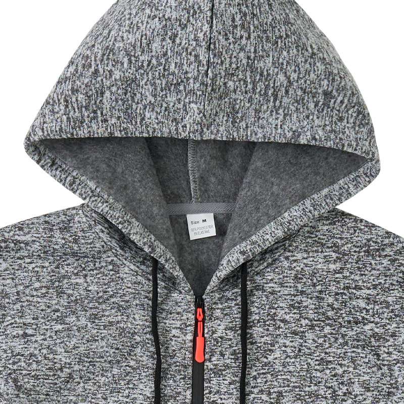 Two Pieces Solid Color Hoodie Tracksuit, Activewear image 3