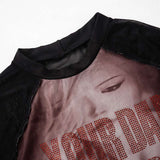 Printed Sheer Fitted Bodysuits image 5