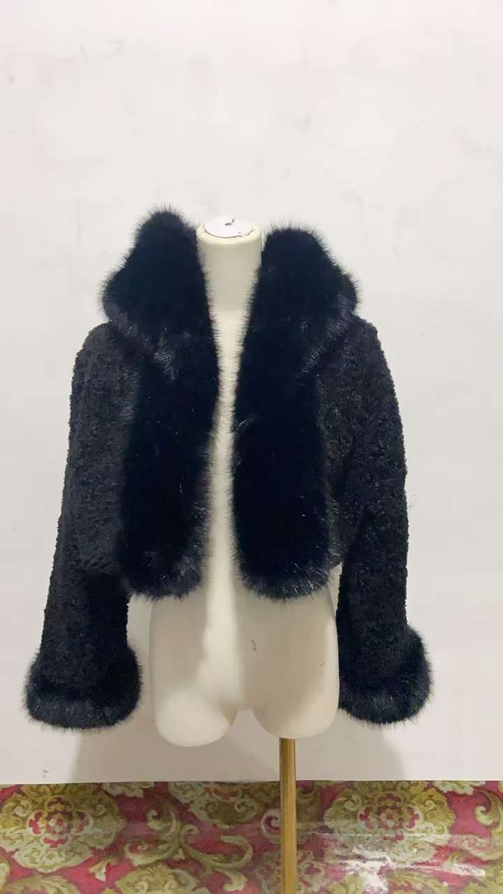 Luxurious Faux Fur Hooded Jacket image 5
