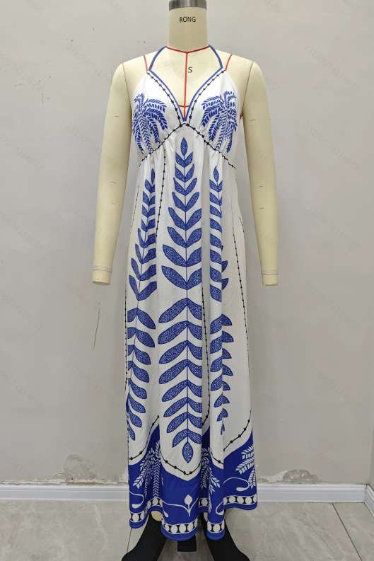 Boho-Chic Printed Maxi Dress image 3