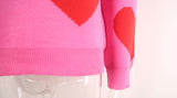 Cozy Pink Heart Pattern Sweater image 3