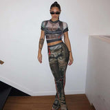 Edgy Printed Two-Piece Long Set image 1