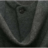 Single-button Short Coat With Asymmetrical Knitted Scarf image 4