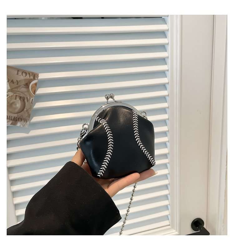 Baseball-Inspired Kiss-Lock Clutch