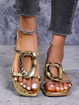 Elegant Gold Metallic Sandals