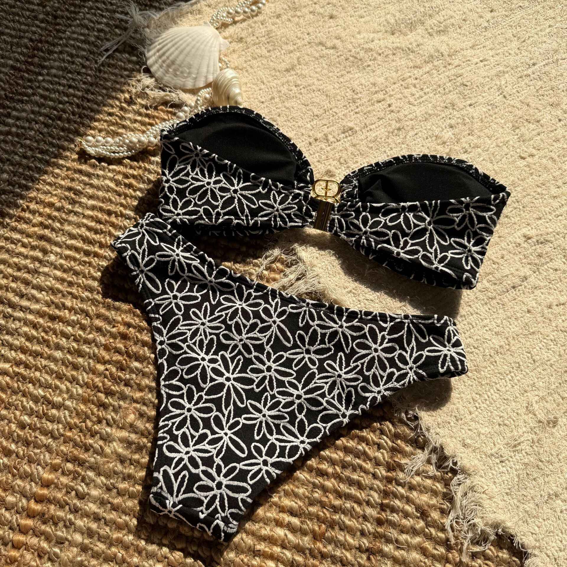 Floral Lace Two-Piece Swimsuit image 2