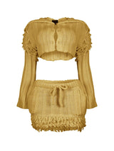 Solid Long Sleeve Short Cardigan Set image 4