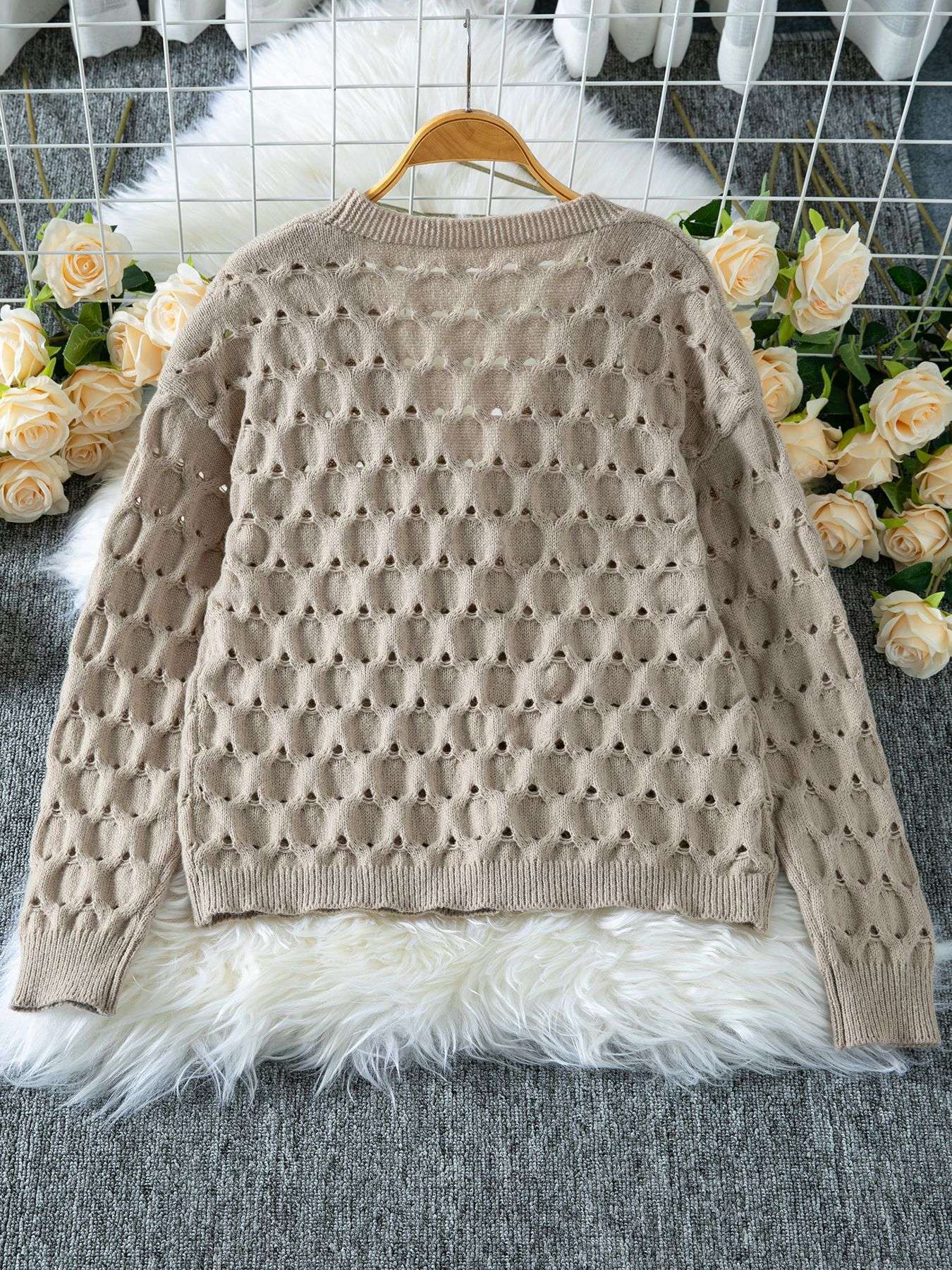 Cozy Knit Cardigan with Gold Buttons image 4