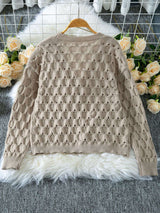 Cozy Knit Cardigan with Gold Buttons image 4