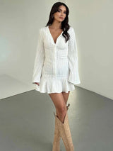 Spanish Sleeve Dress - L, White image