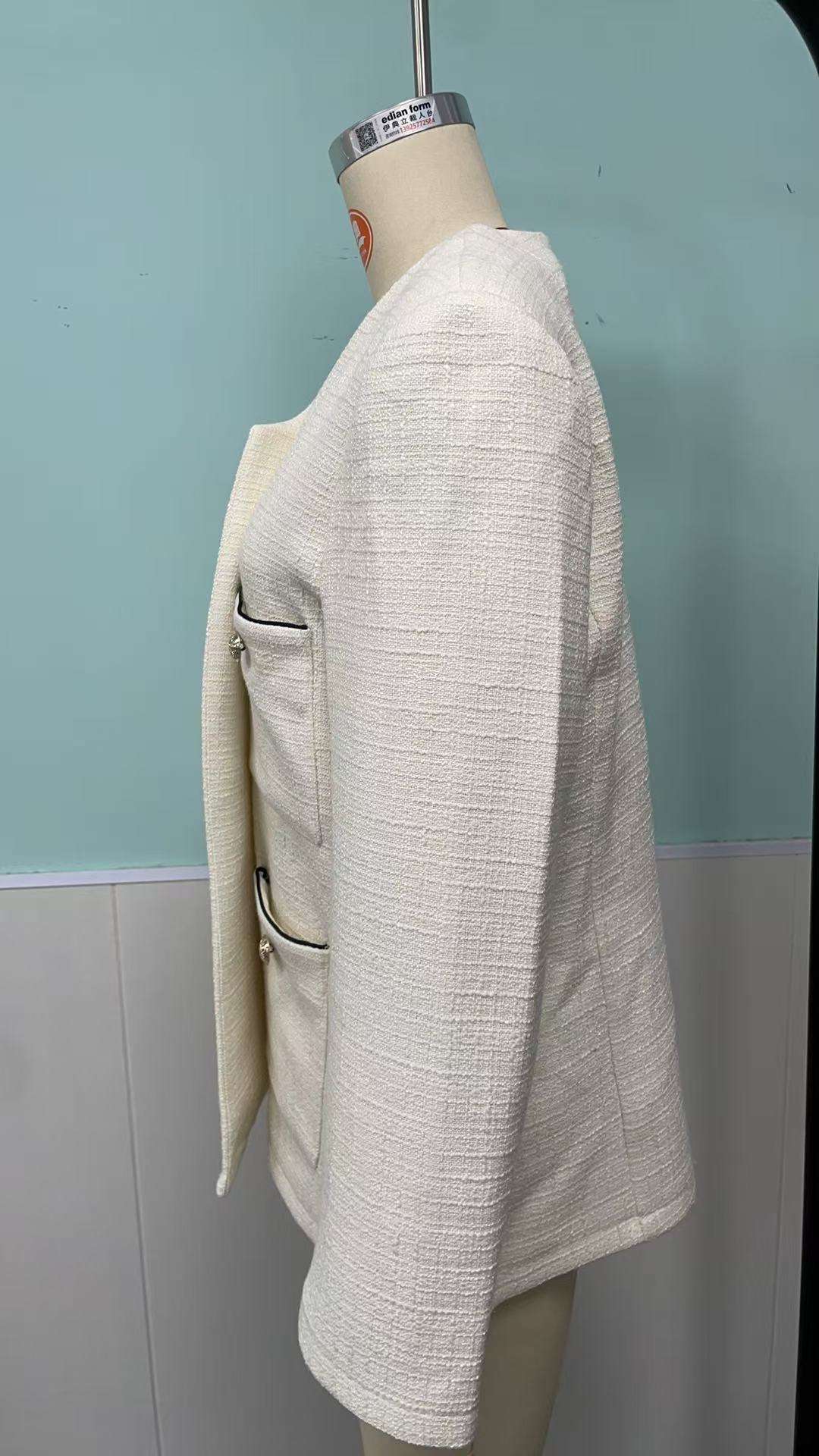 Textured Blazer with Button Details image 5