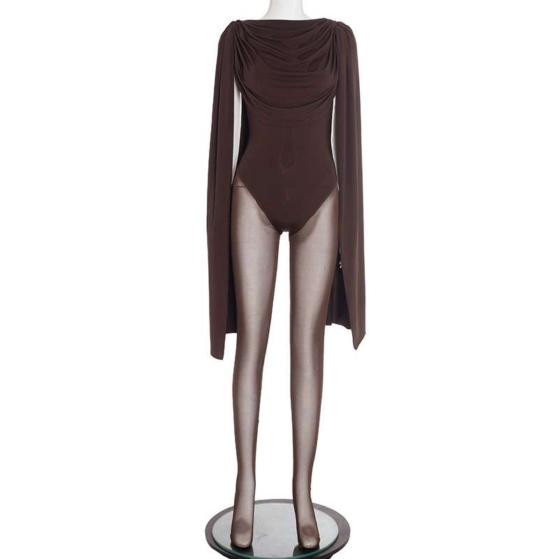 Elegant Sheer Jumpsuit with Caped Sleeves image 4