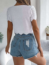 Crochet Tie-Front Top image 3